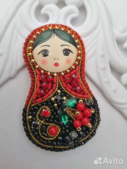 Модные брошки матрёшки