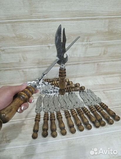 Нож / вилка - нож для шашлыка