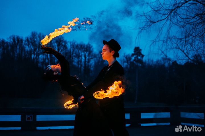 Фаер Шоу, Огненное Шоу, Светодиодное Шоу Ходулисты