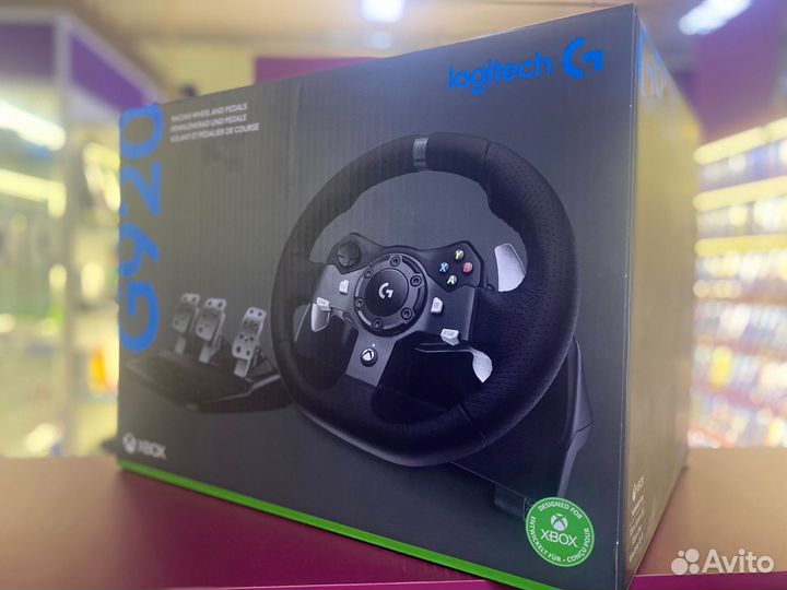 Игровой руль Logitech G920 и педали