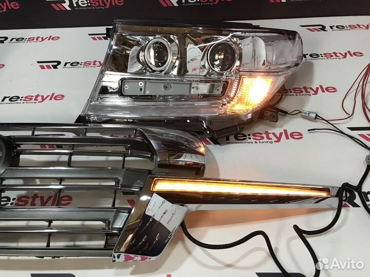 Фары с решеткой Toyota Land Cruiser 200 U284