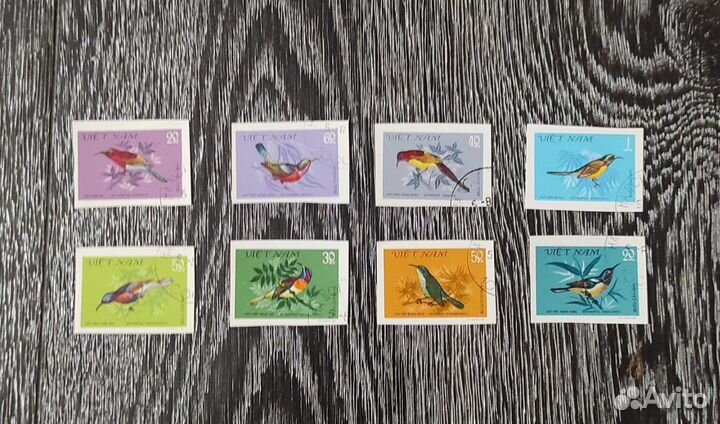 Марки Куба Вьетнам Венгрия Magyar Posta птицы