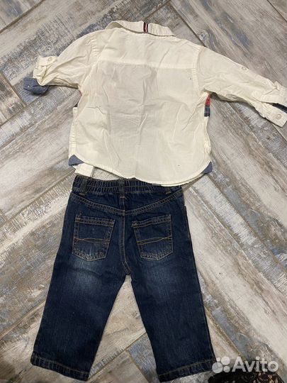 Комтюм рубашка и джинсы tommy hilfiger 12 м