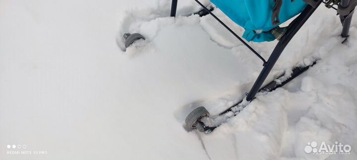 Детские санки коляска с колесами бу