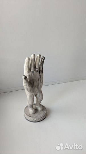 Подарок эмоция статуэтка рукожопатиз гипса мрамор