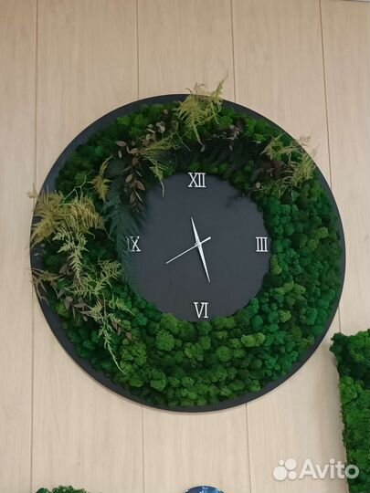 Готовые долговечные панели из мха для декора стен