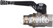 Кран шаровой баз 11б27п1 А31 1/2 Ду15 Ру40 полнопроходной, двухходовой, латунь никелированная, уплот