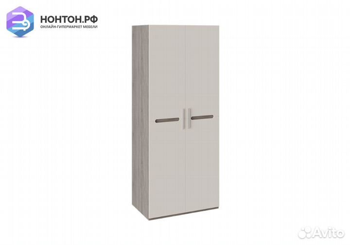 Шкаф 2-дверный Фьюжн бежевый / дуб сонома трюфель