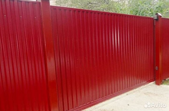 Забор из профнастила под ключ под ключ