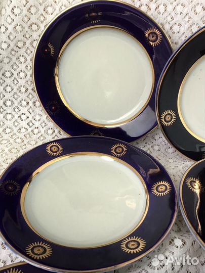 Тарелки пирожковые кобальт Довбыш