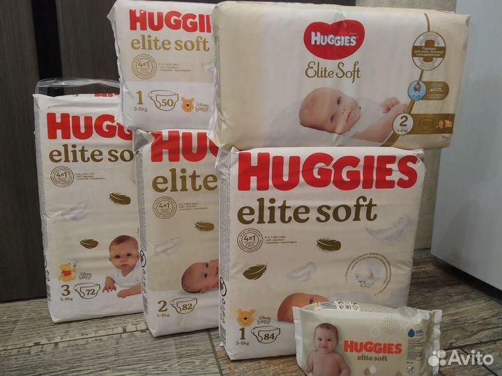 Подгузники Huggies Elite soft 1,2,3