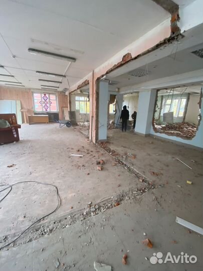 Демонтаж пола, снос стен, проемы, снятие обоев