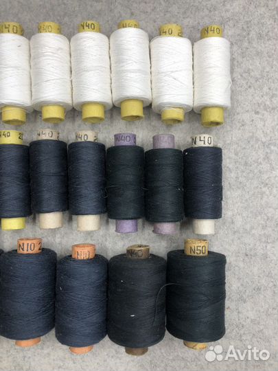 Нитки белые хлопковые советские