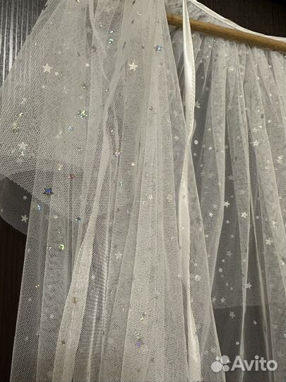 Накидка новогодняя со звездочками