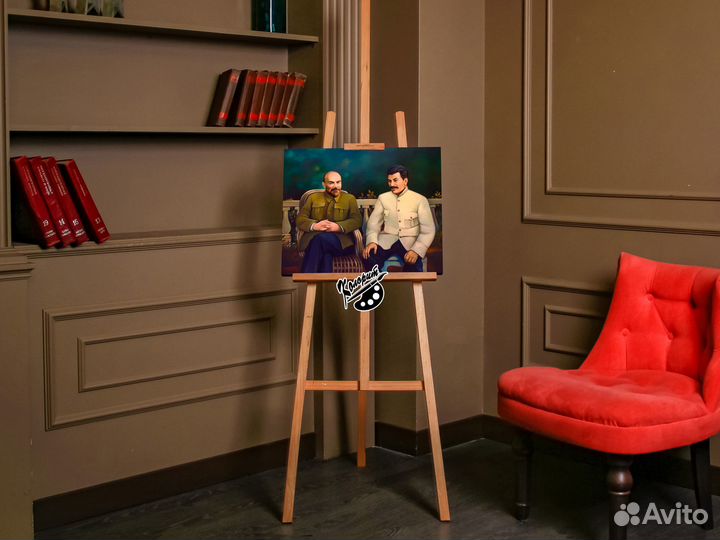 Портрет Сталина и Ленина