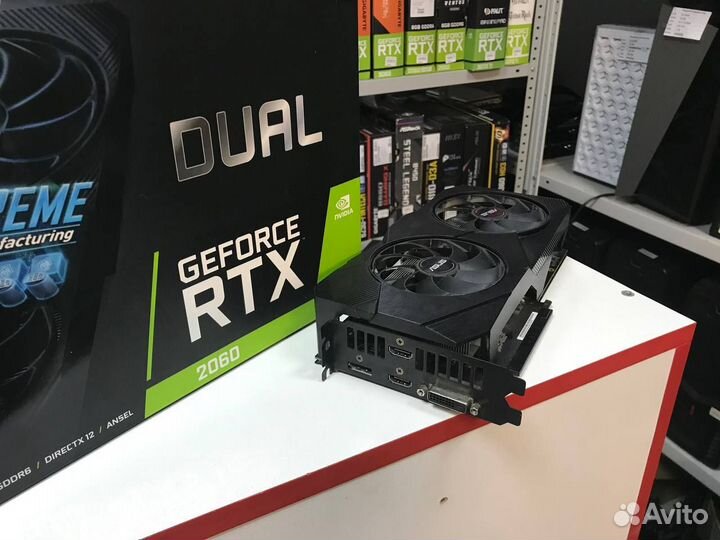Видеокарта Asus RTX 2060 dual EVO OC 6 Gb
