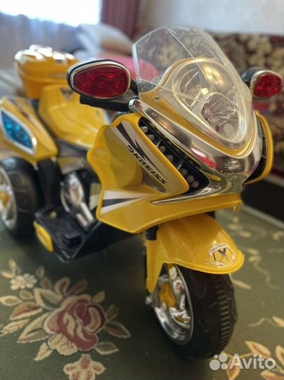 Детский электро мотоцикл трехколесный
