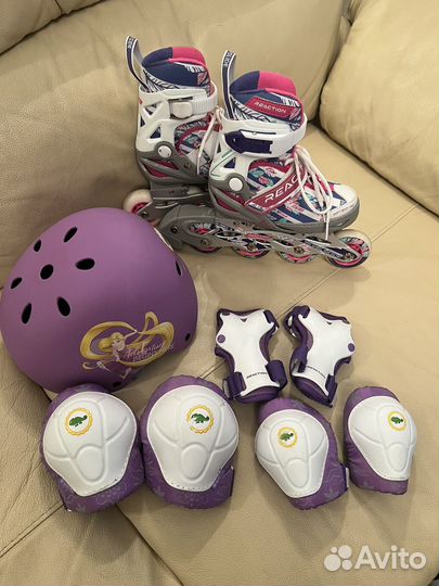 Роликовые коньки детские 26-31 + защита + шлем
