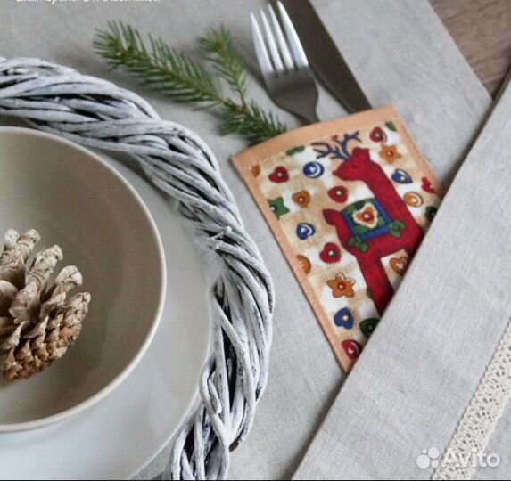 Салфетка для сервировки новогодняя