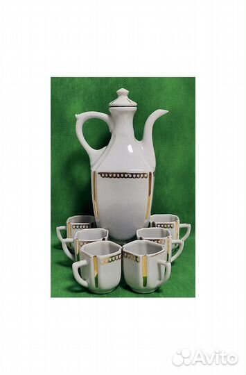 Антикварный Фарфоровый Кофейный Сервиз 1962 год