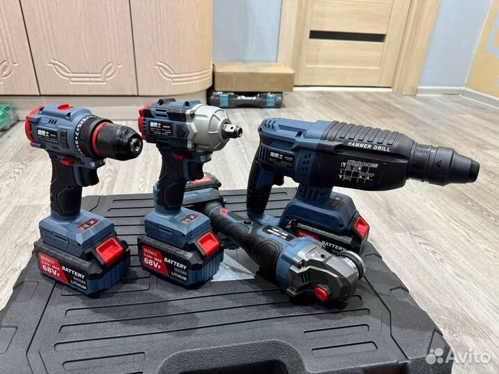 Набор аккумуляторного инструмента Warrior 4 в 1 (Арт.58602)