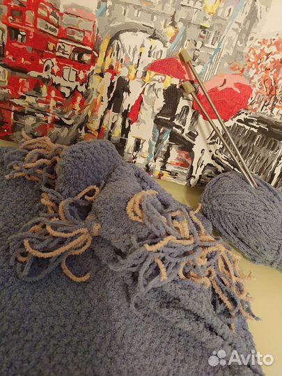 Плюшевый плед в коляску для новорождённого