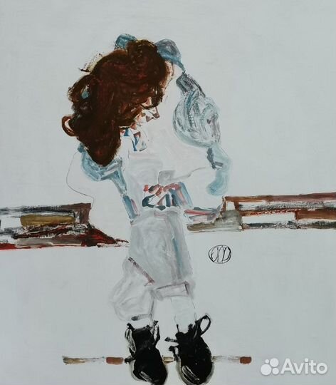 Картина, портрет, оргалит 56х64