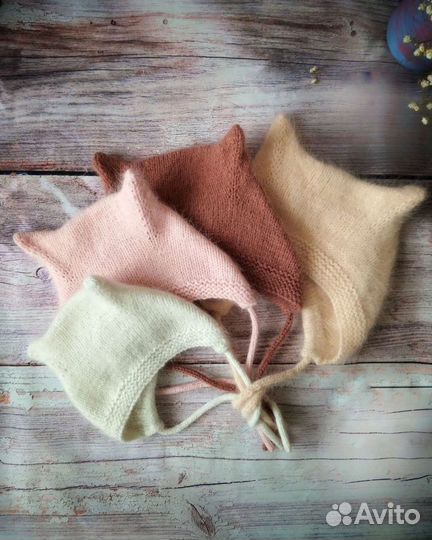 Шапка пушистая китти с ушками