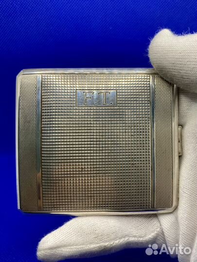 Серебряные портсигар и зажигалка. Германия 40-е