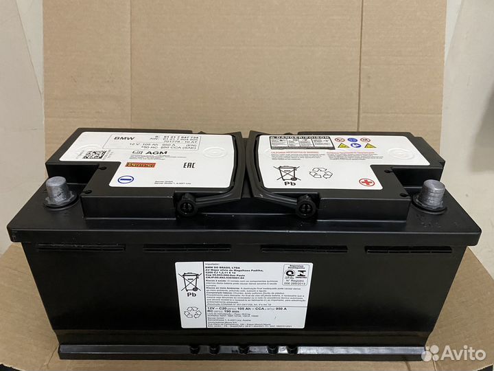 Аккумулятор BMW AGM 105Ah