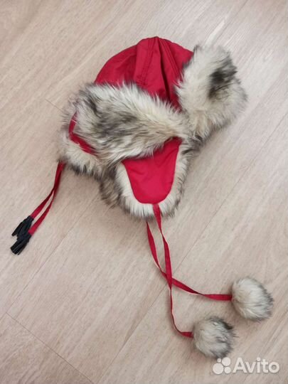 Шапка-ушанка 56 красная