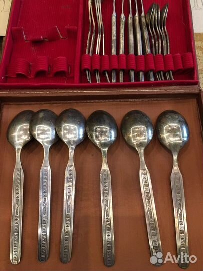 Столовый набор СССР нейзильбер с посеребрением