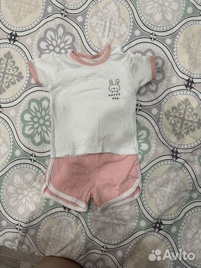 Вещи пакетом на девочку 74 80 86