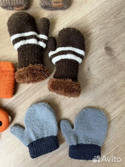 Варежки пакетом на мальчика до года