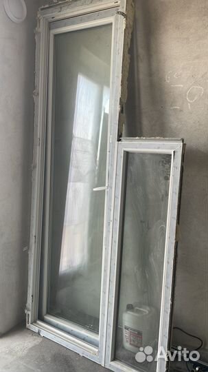 Окно с дверью пвх