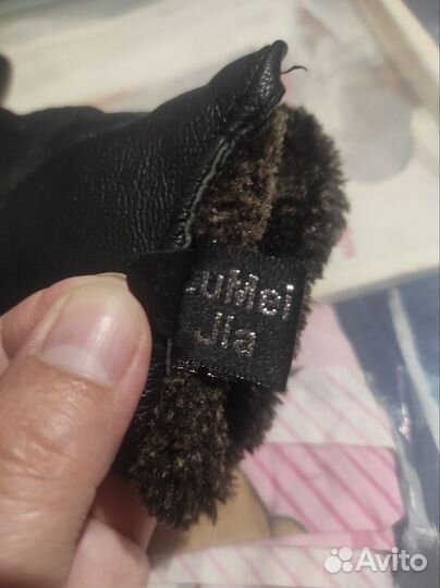 Перчатки женские кожаные