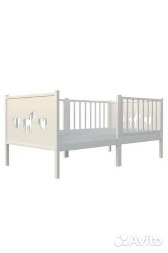 Кроватка из натурального дерева Лисенок с бортиком