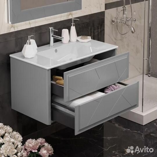 Тумба opadiris Луиджи 90 сер мат подвес CeraStyle