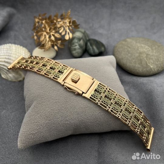 Золотой браслет для часов ленинградская елочка 585