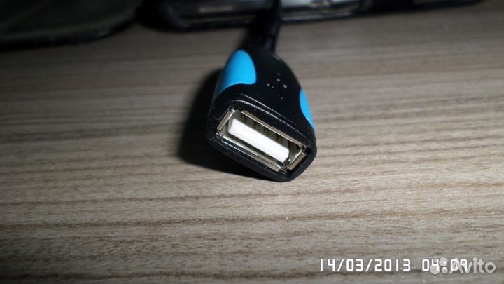 Кабель micro USB - USB (розетка) белый