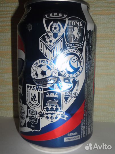 Банка от Пепси с эмблемами футбольных клубов 2012