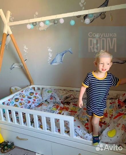 Кровать из бука вигвам