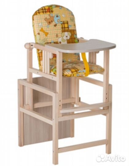 Детский стульчик для кормления деревянный