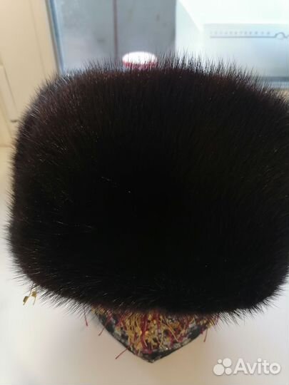 Норковая шапка мужская бу