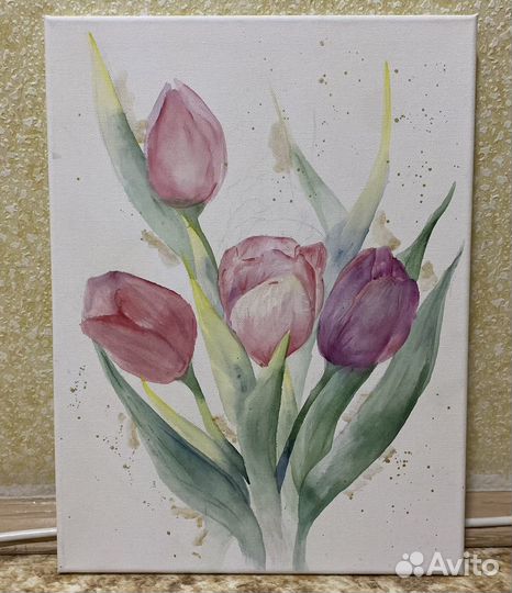 Цветы акварелью