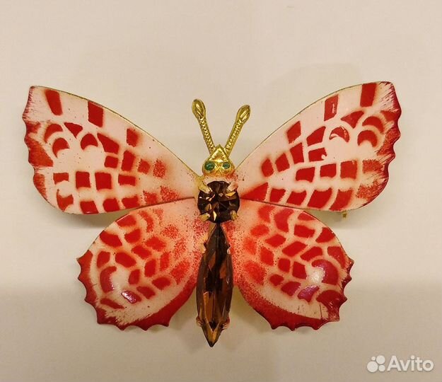 Винтажная брошь Чехословакия