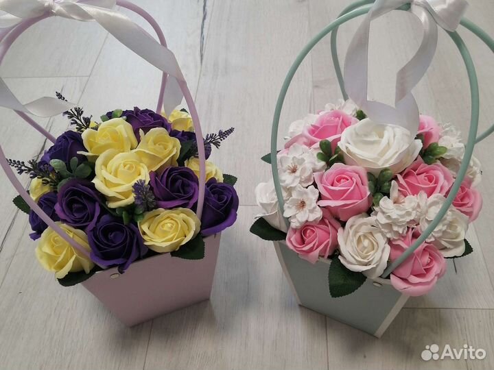 Букет из мыльных роз