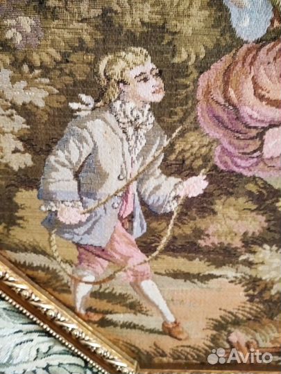 Винтажная картина-гобелен Фрагонара