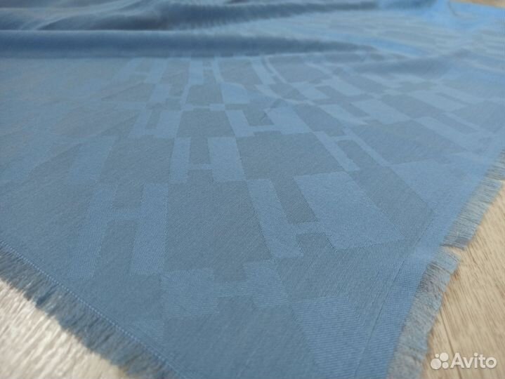 Голубой платок Шерсть Hermes