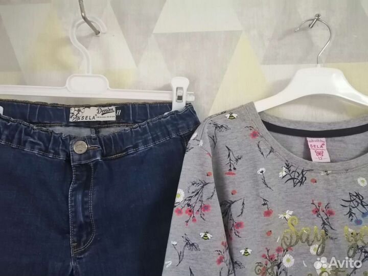 Джеггинсы +свитшот Sela 140-146 р